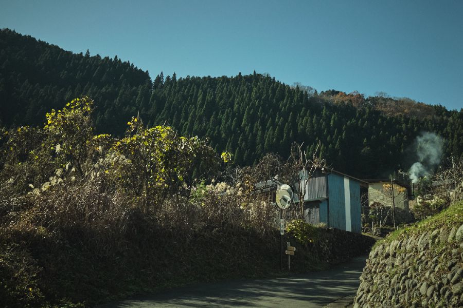 
We were on a walk through Okutama. The corner of Tokyo which continually inspires the thought: "I can't believe this is considered Tokyo." Many houses we came across on our hiking route seemed to have wood burning exhausts attached to their house. Which I only realized after we came across this house where we could smell the wood burning smoke. 
