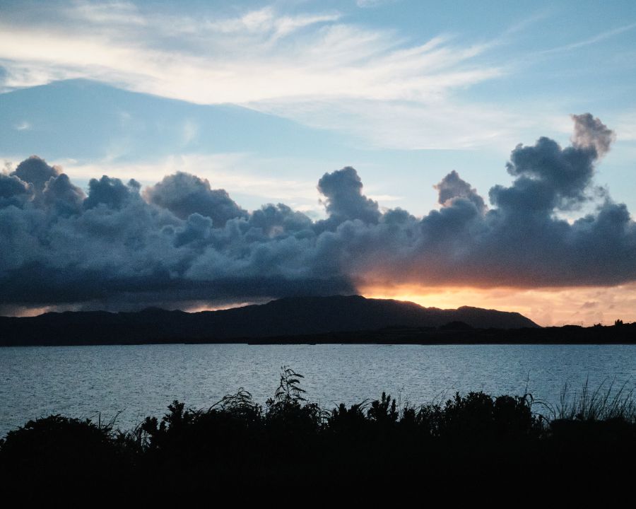 
Sunset off of Kohama Island where we did our honeymoon.
