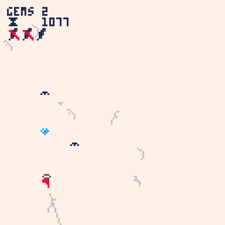 
Collect as many gems as you can, but if you run into too many birds the bird god will consume you.
