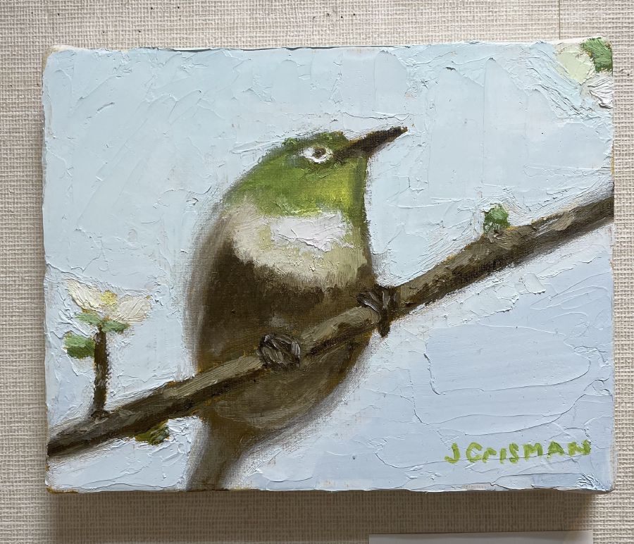 
Mejiro, painting #3 on display at the art gallery at my school.

