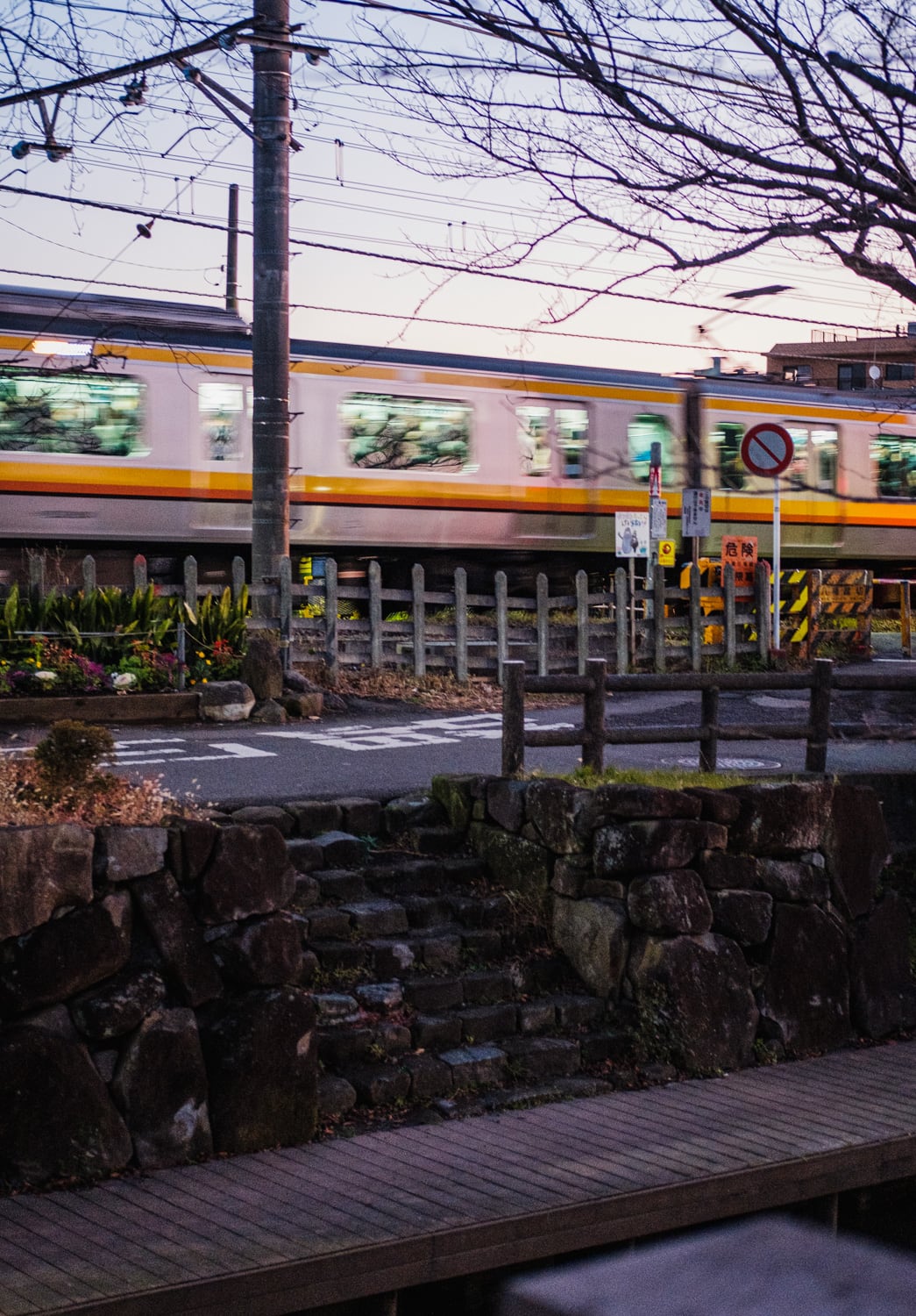 
Morning train by the creek
